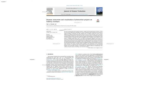 Revenue assessment and visualisation of photovoltaic projects on building envelopes